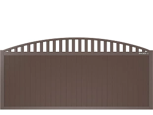 Автоматические откатные ворота Doorhan SLG-A  арочные с решеткой, 5900х2100